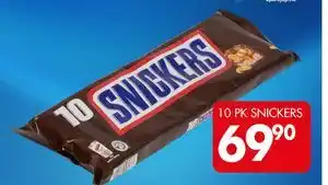 Sparkjøp 10 PK SNICKERS tilbud