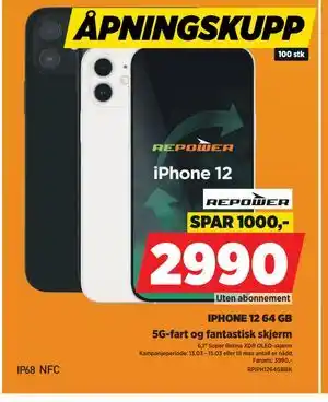 POWER IPHONE 12 64 GB tilbud