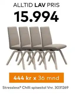 Skeidar Stressless Chilli spisestol tilbud