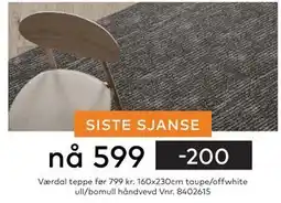 Skeidar Værdal teppe tilbud