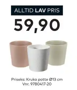 Skeidar Priseks: Kruka potte tilbud