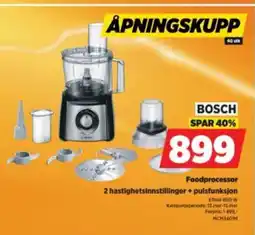 POWER Foodprocessor 2 hastighetsinnstillinger + pulsfunksjon tilbud