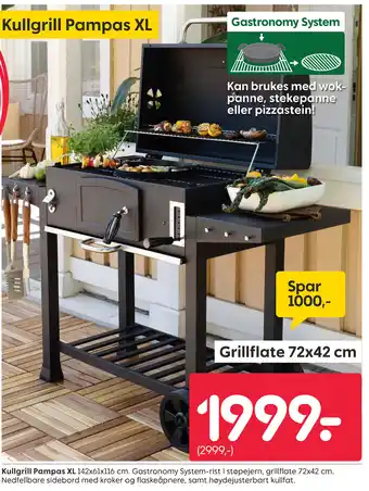 Rusta Kullgrill Pampas XL tilbud