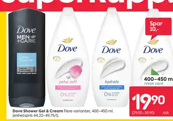 Rusta Dove Shower Gel & Cream tilbud