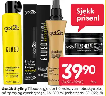 Rusta Got2b Styling Tilbudet gjelder hårvoks tilbud