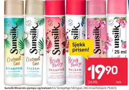 Rusta Sunsilk Minerals sjampo og balsam tilbud