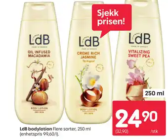 Rusta LdB bodylotion Flere sorter tilbud