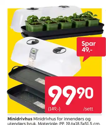 Rusta Minidrivhus Minidrivhus tilbud