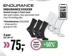 Sport Outlet ENDURANCE SOKKER tilbud