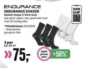 Sport Outlet ENDURANCE SOKKER tilbud