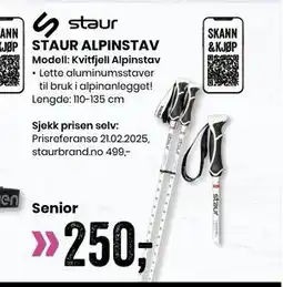 Sport Outlet STAUR ALPINSTAV tilbud