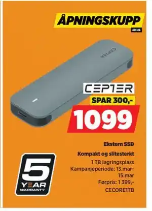 POWER Ekstern SSD tilbud