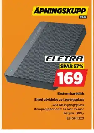 POWER Ekstern harddisk tilbud