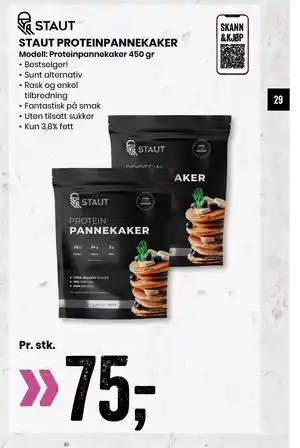 Sport Outlet STAUT PROTEINPANNEKAKER tilbud