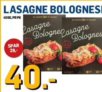 Price Lagerbutikk LASAGNE BOLOGNESE tilbud