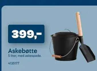 Maxbo Askebøtte 5 liter, med askespade. tilbud