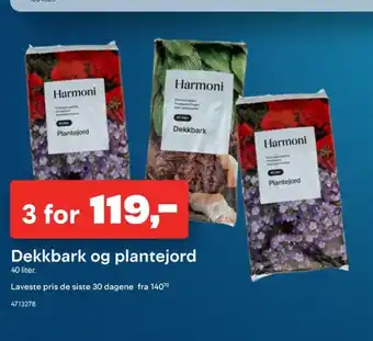 Maxbo Dekkbark og plantejord tilbud