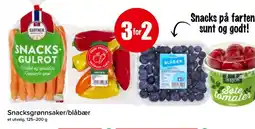 Spar Snacksgrønnsaker/blåbær tilbud