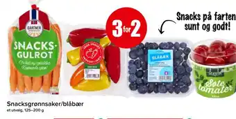 Spar Snacksgrønnsaker/blåbær tilbud