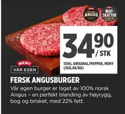 Meny FERSK ANGUSBURGER tilbud