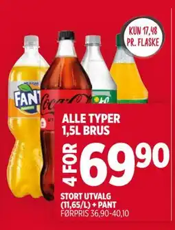 Meny ALLE TYPER 1,5L BRUS tilbud