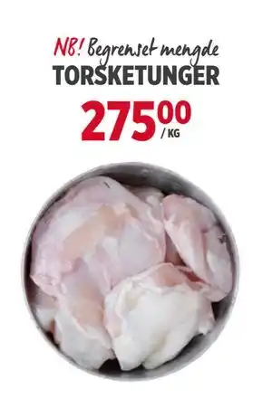 Meny TORSKETUNGER tilbud