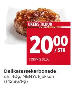 Meny Delikatessekarbonade tilbud