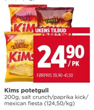Meny Kims potetgull tilbud