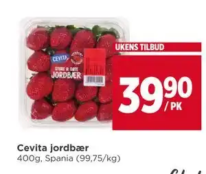 Meny Cevita jordbær tilbud