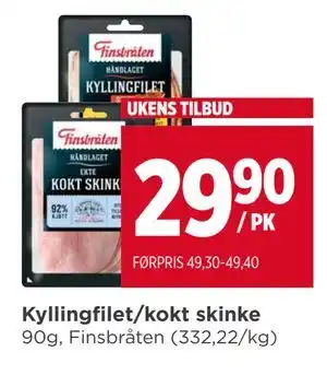 Meny Kyllingfilet/kokt skinke tilbud