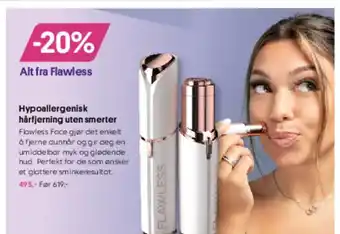 VITA Hypoallergenisk hårfjerning uten smerter Flawless Face gjør det enkelt tilbud