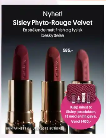 VITA Nyhet! Sisley Phyto-Rouge Velvet tilbud