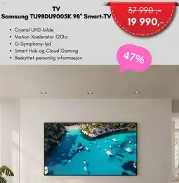 ELON TV Samsung TU98DU9005K 98" Smart-TV tilbud