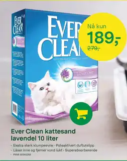 Felleskjøpet Ever Clean kattesand lavendel 10 liter tilbud