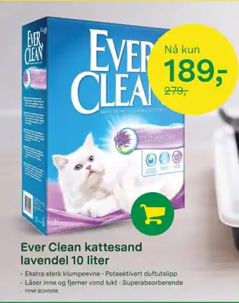 Felleskjøpet Ever Clean kattesand lavendel 10 liter tilbud