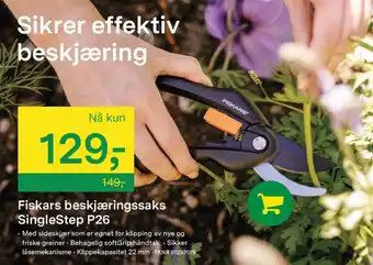 Felleskjøpet Fiskars beskjæringssaks SingleStep P26 tilbud