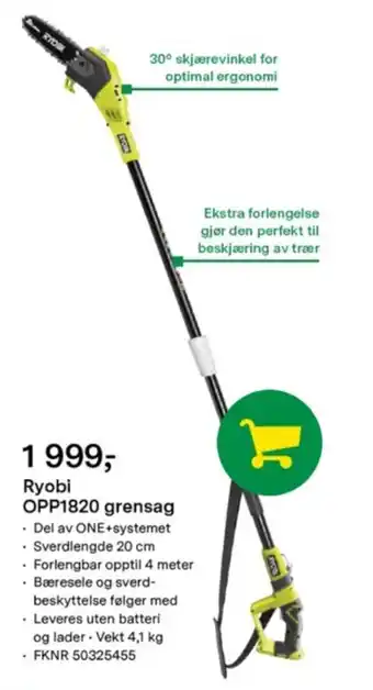 Felleskjøpet Ryobi OPP1820 grensag tilbud