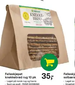 Felleskjøpet Felleskjøpet knekkebrød rug tilbud