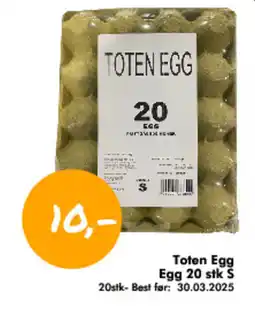 Havaristen Toten Egg Egg 20 stk S tilbud