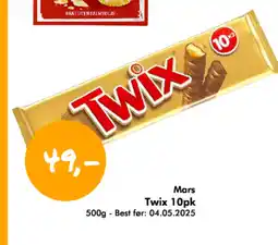 Havaristen Mars Twix 10pk tilbud