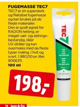 jem & fix FUGEMASSE TEC7 tilbud