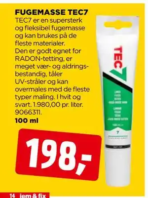 jem & fix FUGEMASSE TEC7 tilbud