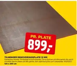 jem & fix TILHENGER RENOVERINGSPLATE 12 MM tilbud