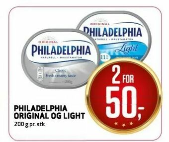 Bunnpris Philadelphia original og light tilbud