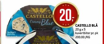 Bunnpris Castello blå tilbud