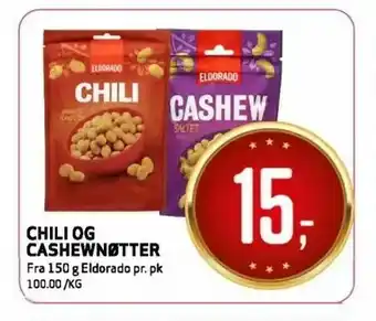 Bunnpris Chili og Cashewnøtter tilbud