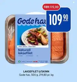 Rema 1000 LAKSEFILET U/SKINN tilbud