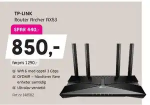 ELON Router Archer AX53 tilbud