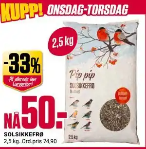 Europris SOLSIKKEFRØ tilbud