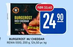 Rema 1000 BURGEROST M/ CHEDDAR tilbud